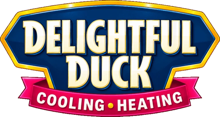 Delightful Duck Cooling and Heating logo.