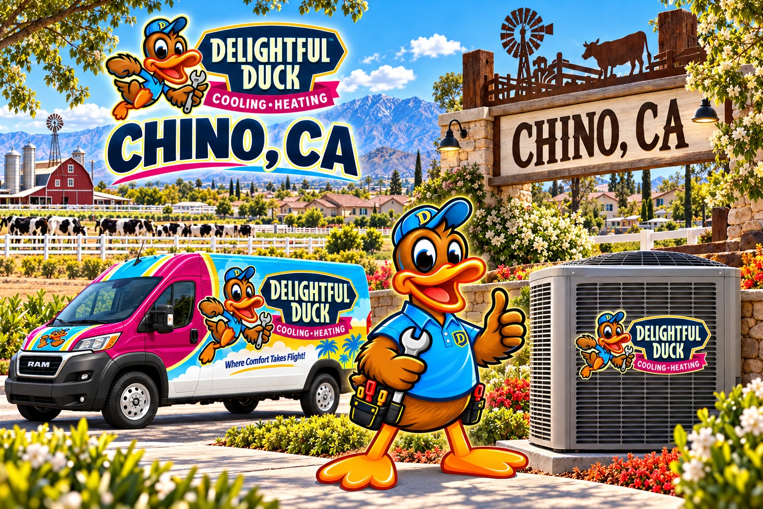 HVAC Services in Chino, CA | Delightful Duck Cooling & Heating