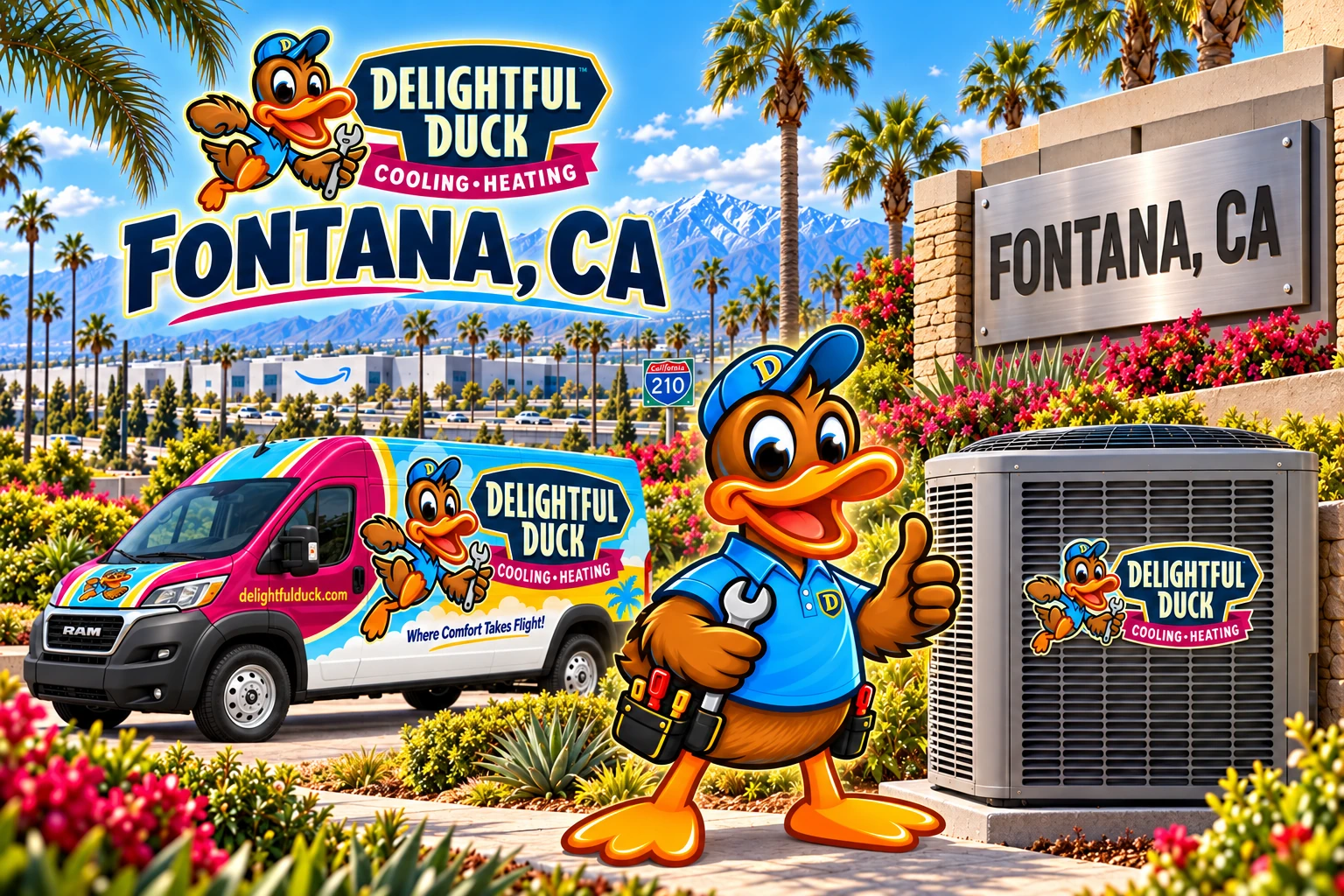 HVAC Services in Fontana, CA | Delightful Duck Cooling & Heating