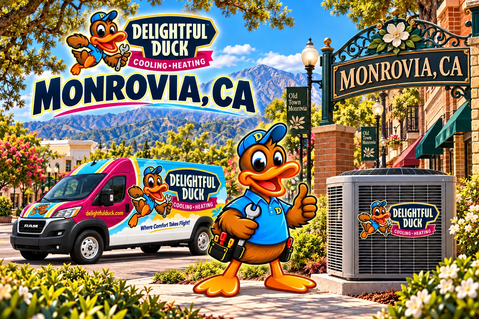 HVAC Services in Monrovia, CA | Delightful Duck Cooling & Heating