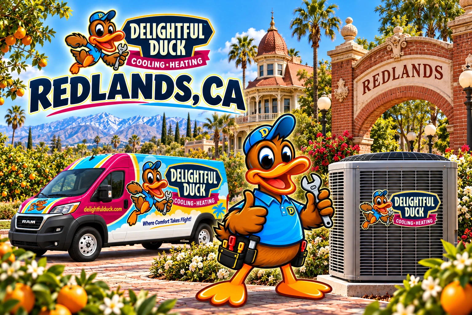 HVAC Services in Redlands, CA | Delightful Duck Cooling & Heating